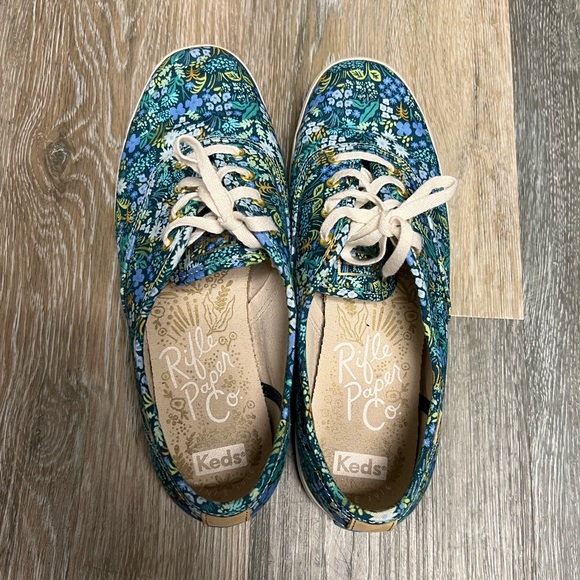 Keds x Rifle Paper Co Collab Sneakers Floral Size 7.5 - Picture 5 of 9